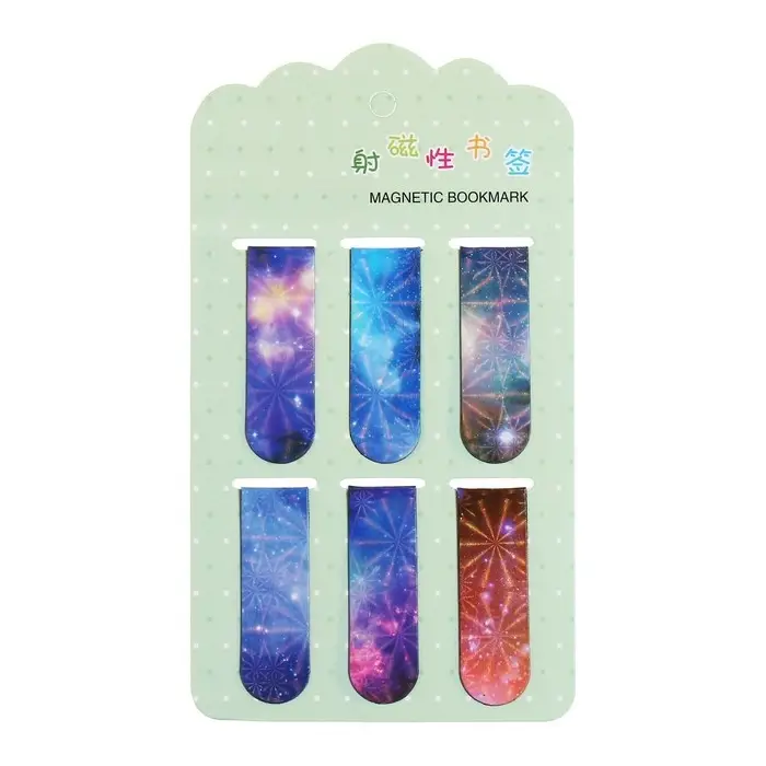 Набор магнитных закладок для книг Calligrata 6 штук, Набор магнитных закладок для книг Calligrata 6 штук, "Вселенная", МИКС