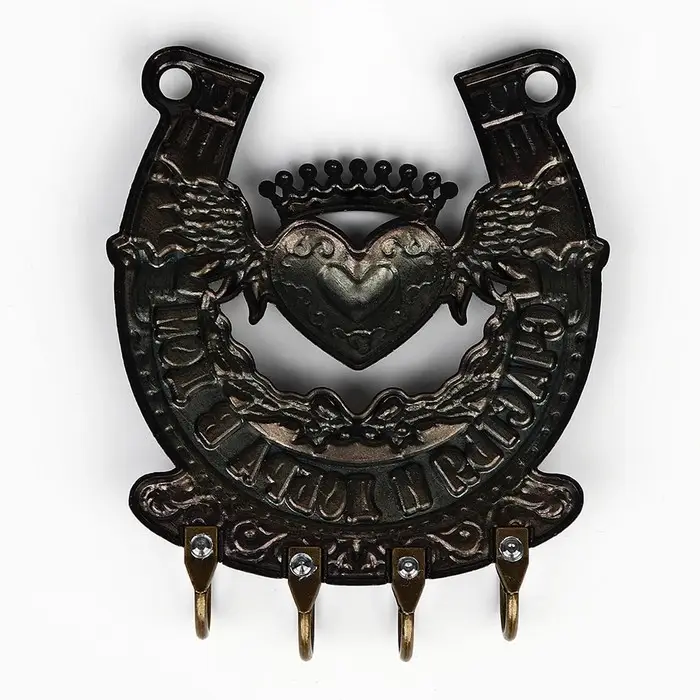 Ключница настенная подкова &laquo;Счастья и добра&raquo;, 10.3&times;12.5 см