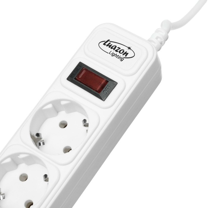 Сетевой фильтр Luazon Lighting, 6 розеток, 1.8 м, 2200 Вт, 3 х 0.75 мм2, 10 А, 220 В, белый Сетевой фильтр Luazon Lighting, 6 розеток, 1.8 м, 2200 Вт, 3 х 0.75 мм2, 10 А, 220 В, белый
