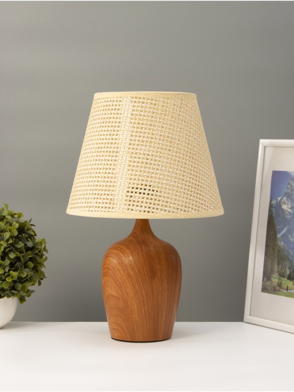 Настольная лампа Настольная лампа "ЭКО" 1х40Вт Е27 светлое дерево 25х25х39,5см