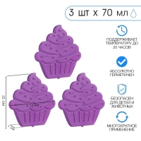 Аккумулятор холода гелевый "Мастер К", набор 3 штуки по 70 мл, хладоэлемент для термосумок, 12 х 12