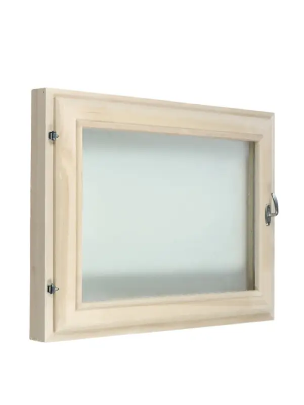 Окно, 60×80см, однокамерный стеклопакет, осина Окно, 60×80см, однокамерный стеклопакет, осина