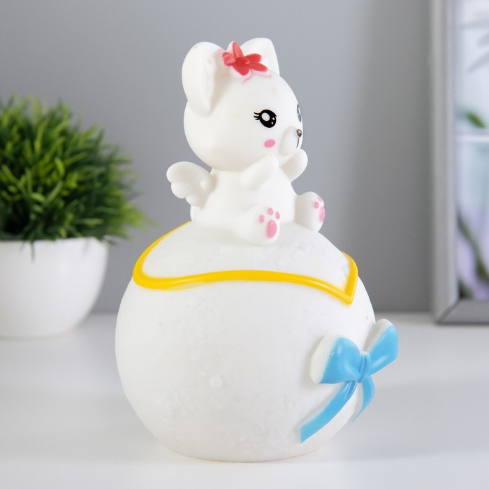 Ночник Ночник "Лисичка на луне" LED 1Вт 3х LR44 белый 10х10х16см RISALUX