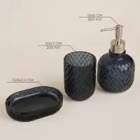 Аксессуары для ванной SL Home, 3 предмета, дозатор, мыльница, стакан