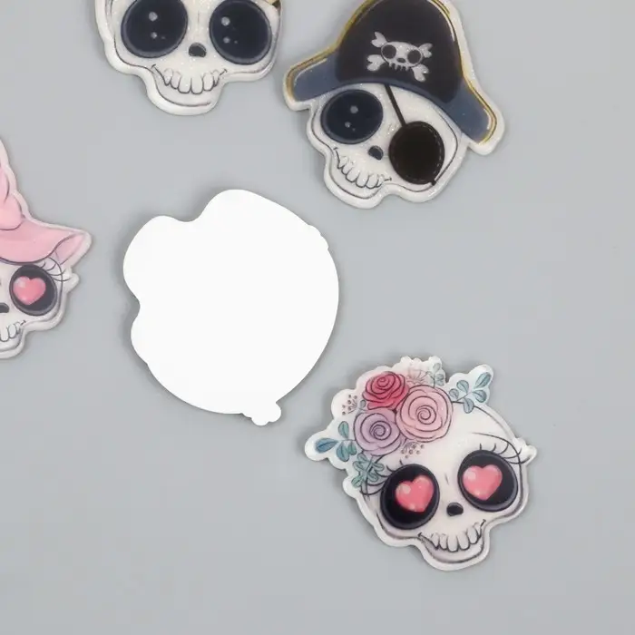 Декор для творчества акрил "Весёлый череп" МИКС 3,4х3,1 см