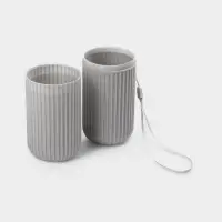 Футляр для зубной щётки и пасты &laquo;Ребрис&raquo;, 6.7&times;5.8&times;19 см, серый