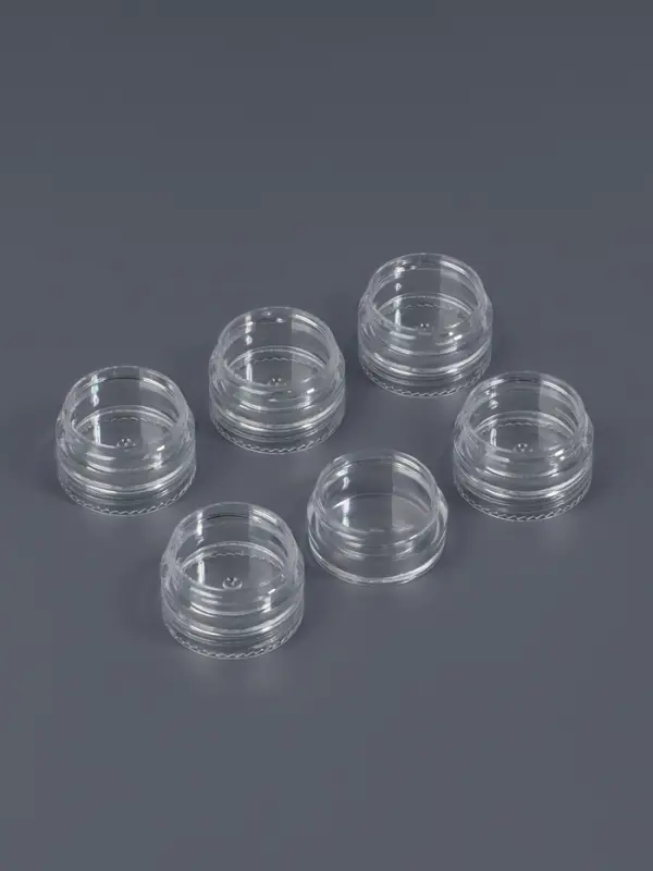 Набор баночек для мелочей, накручивающиеся, 5 мл, 6 шт., прозрачный