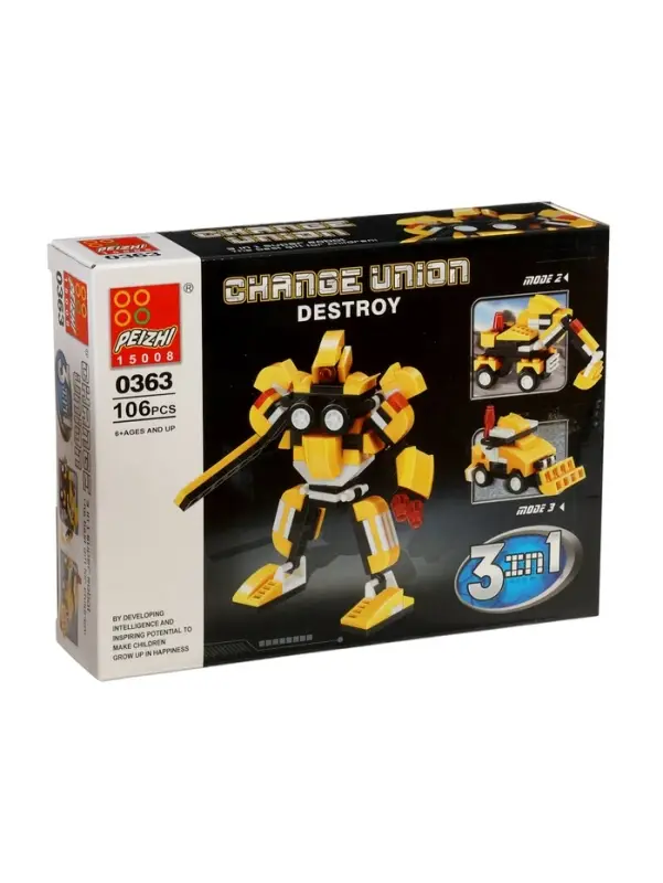 Конструктор &laquo;Робот&raquo;, 106 деталей, 3 варианта сборки, МИКС