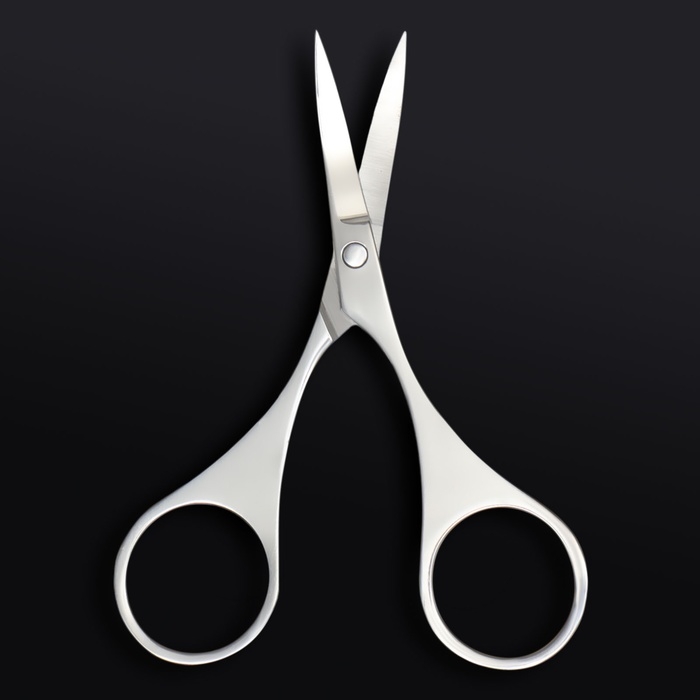 Ножницы маникюрные «Premium», загнутые, 9 см, на блистере, цвет серебристый Ножницы маникюрные «Premium», загнутые, 9 см, на блистере, цвет серебристый