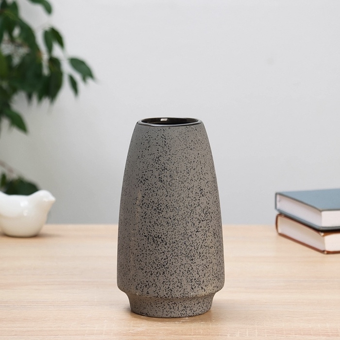 Ваза керамика настольная Ваза керамика настольная "Аластер" классик, 18х10 см, серый