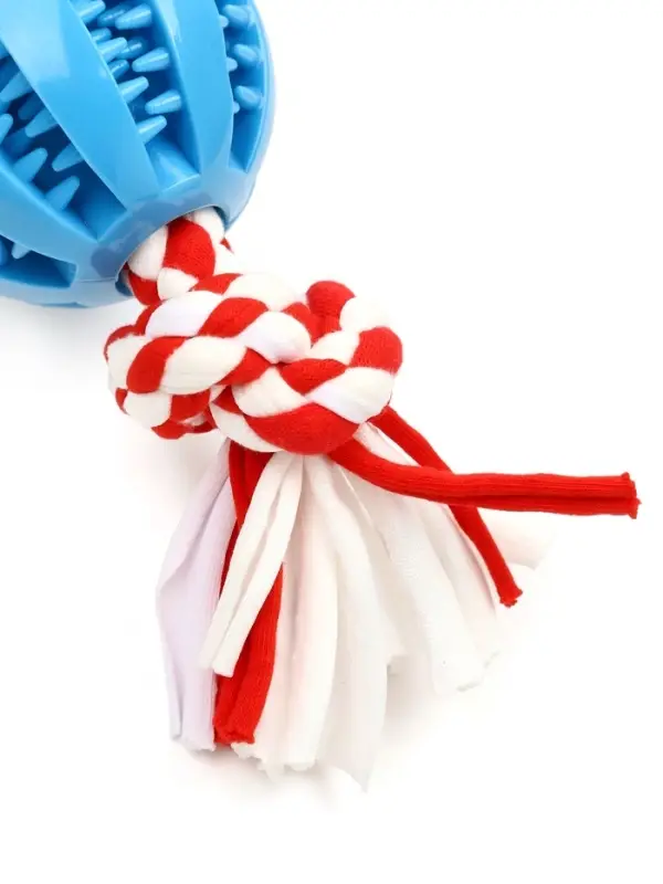 Игрушка для собак канатная &laquo;2 узла с мячом TPR&raquo;, до 20 с, до 50 г