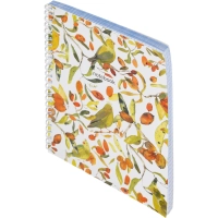 Бизнес-тетрадь Принты А5 96л, клетка, обл. мел. картон, спираль,Птицы