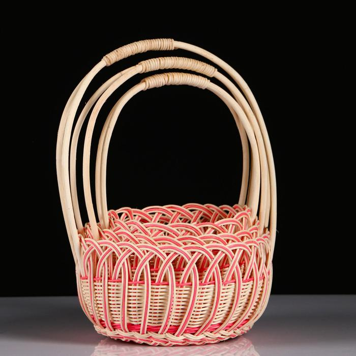 Набор корзин, 3 шт, 23&times;12/38 см, 21&times;11/37 см, 19&times;10/36 см, ротанг