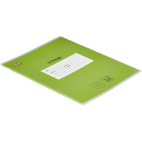 Тетрадь школьная А5,12л,узк.линия,скреп. Комус Класс Интенсив Зелен 10шт/уп