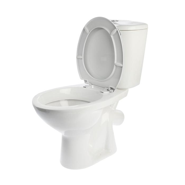 Унитаз компакт ЛЗСФ Унитаз компакт ЛЗСФ "Универсал NEW 45", нижняя подводка, косой выпуск, сиденье, кнопка