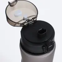 Бутылка для воды SPORT, 600 мл, с поильником, черная