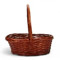 Набор корзин плетёных, 3 шт., 36&times;29&times;13 см, 30&times;24&times;11 см, 25&times;19&times;9 см, ручка h=25/23/21 см, ива, коричневый, Greengo