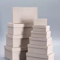 Набор подарочных коробок 10 в 1, серый, 30&times;19&times;12 - 12&times;6.5&times;4 см