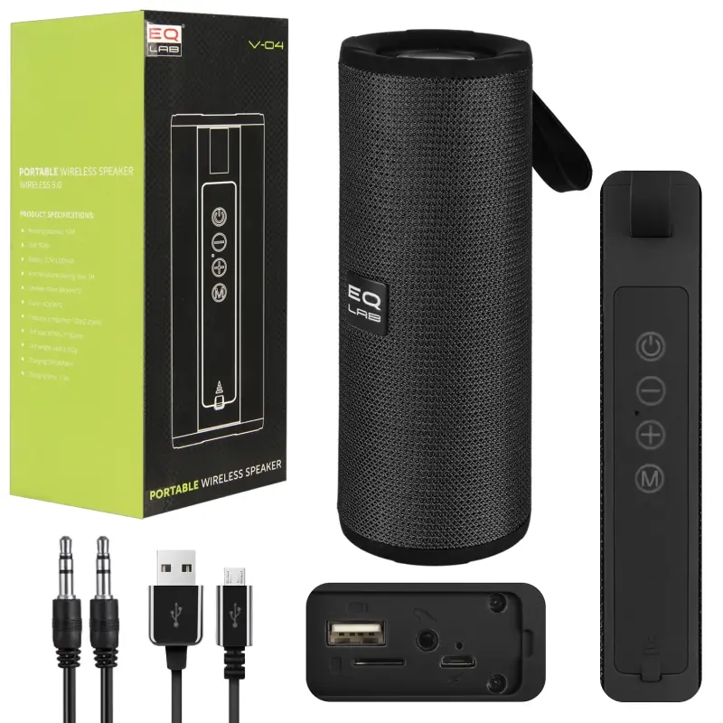 Портативная акустика V-04 Черная (54шт/кор)