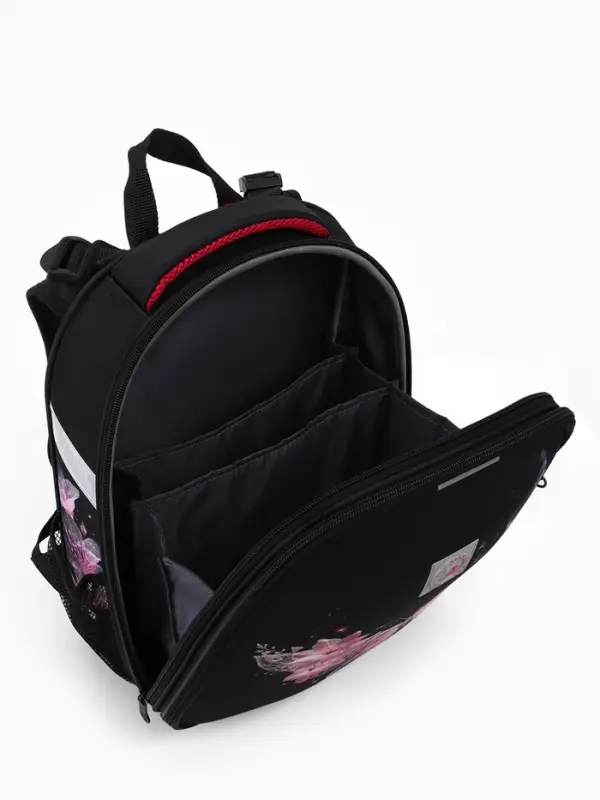 Рюкзак школьный для девочки &laquo;Бабочка&raquo;, Stavia, эргономичная спинка, 30&times;16&times;38 см, чёрный