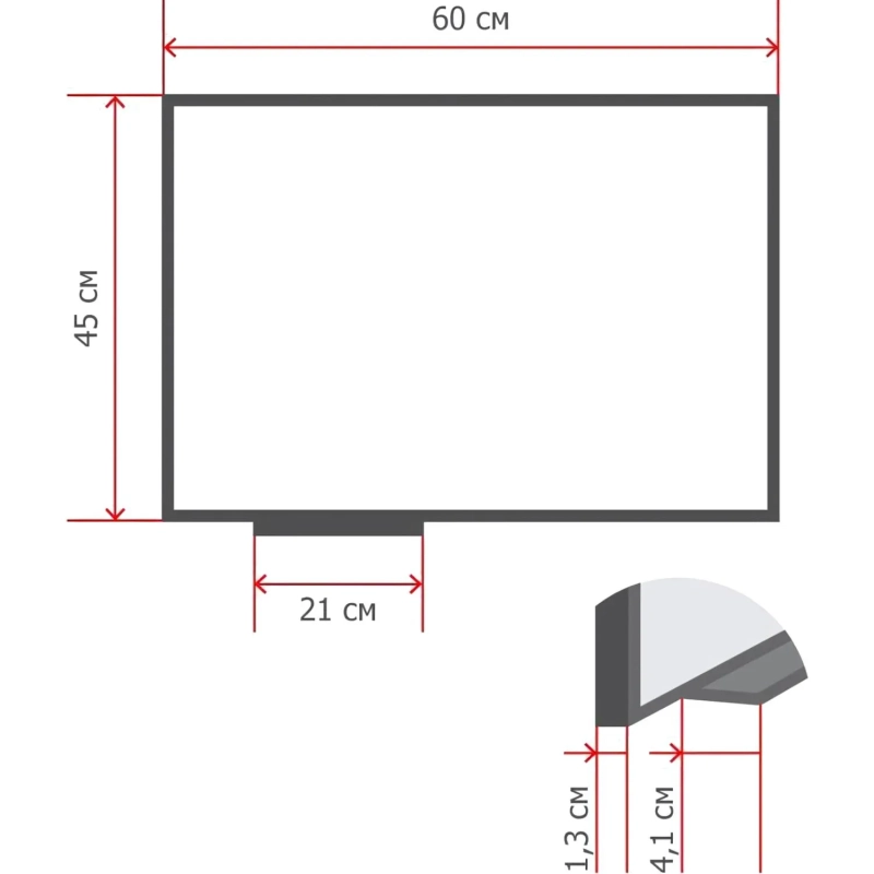 Доска пробковая Attache Iron 45х60 металл. рама
