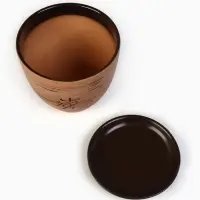 Горшок цветочный &laquo;Восток&raquo;, керамический, с поддоном, 5 л, d=23 см, h=21 см, коричневый