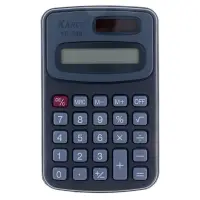 Калькулятор карманный с чехлом 8-разрядный, KC - 888, работает от батарейки (таблетка Ag 10)