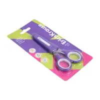 Ножницы детские ErichKrause Junior Protect, 13 см, с пластиковым чехлом и именным стикером, в блистере, МИКС