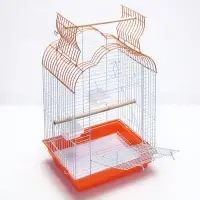 Клетка для птиц Bd=3/1o, раскрывающаяся крыша, 47.5&times;37&times;70 см, красная (фасовка 6 шт.)