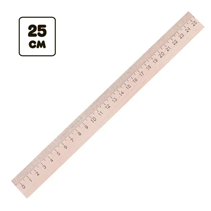 Линейка деревянная 25 см, (БЕЗ шк) Линейка деревянная 25 см, (БЕЗ шк)