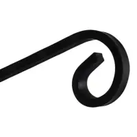 Кронштейн для кашпо навесной 27 см (забор, перила, козырьки) металл (зацеп 20 мм / 25 мм), черный 10