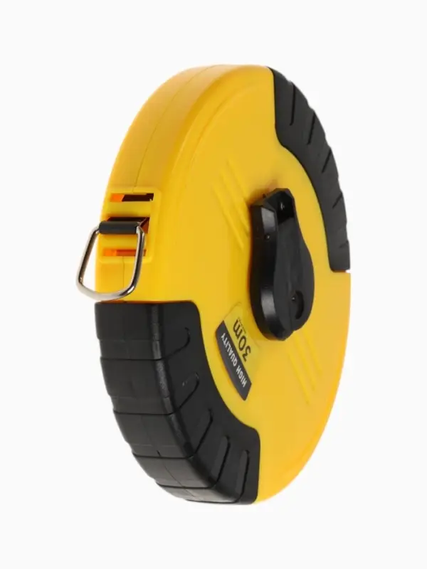 Рулетка геодезическая ТУНДРА, ПВХ лента, закрытый корпус, 30 м &times; 15 мм