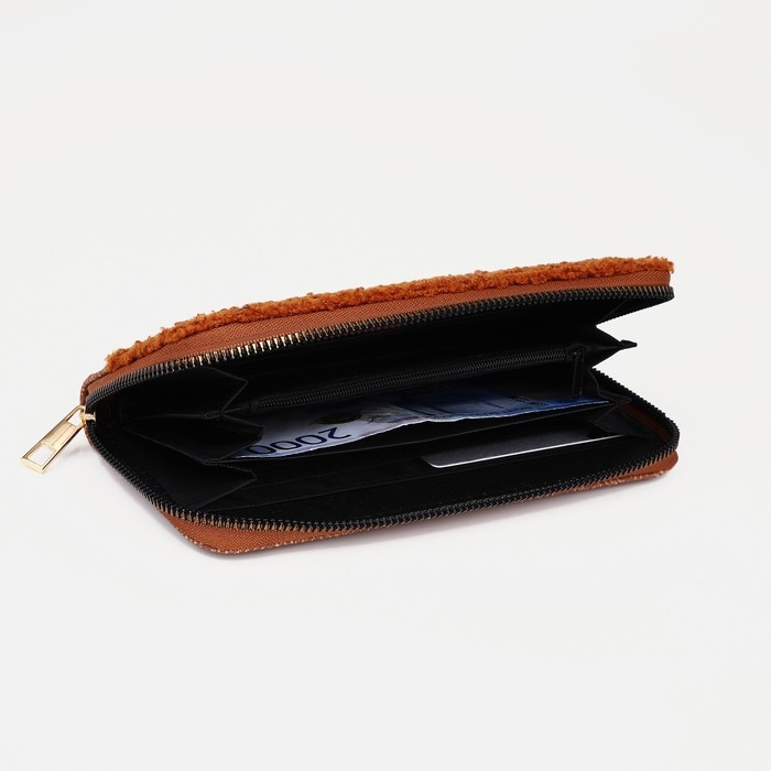 Кошелёк на молнии, цвет рыжий Кошелёк на молнии, цвет рыжий