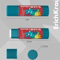 Клей-карандаш, ErichKrause EasyStick Jolly Friends, PVP, экономичный расход, 13 г, МИКС