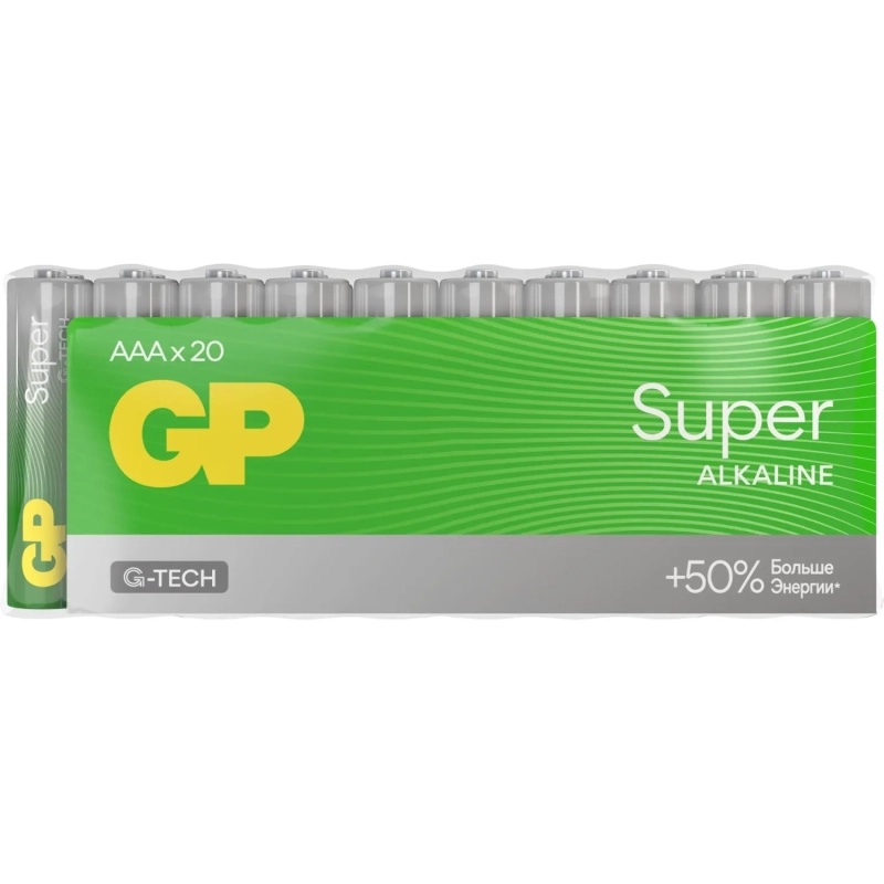Батарейка GP ААА 24A-2CRVS20/24AA21-2CRSWC20, 20шт/уп