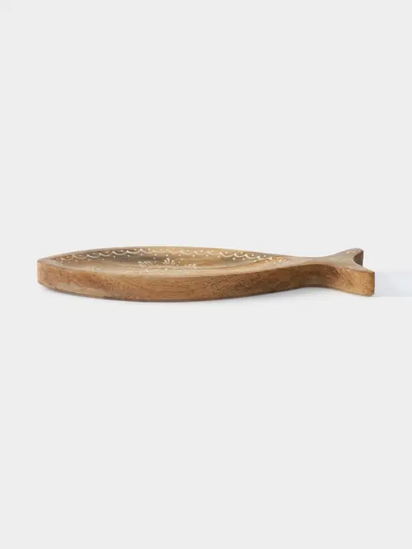 Блюдо в форме рыбки &laquo;Пряник&raquo;, 32&times;11.5&times;2 см, дерево манго