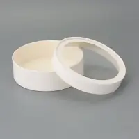 Набор круглых подарочных коробок с окном, завальцованные, белые, 8 шт., 18&times;6 см