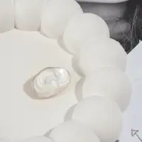 Пуговица декоративная, металлическая, 23&times;16 мм, цвет белый, золотой