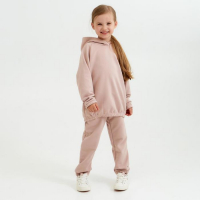 Костюм детский (худи, брюки) Casual Collection KIDS цвет пудровый, рост 122