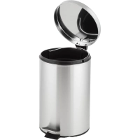 Ведро мусорное с педалью 12 л, матовое, нержавеющая сталь