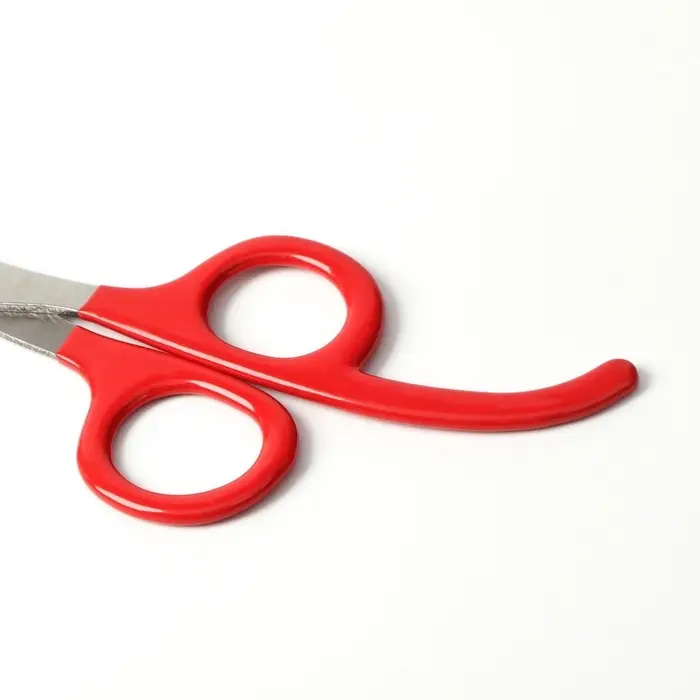 Ножницы-когтерез, с удлиненным упором для пальцев, отверстие 7 мм, красные