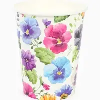 Стакан бумажный одноразовый &laquo;Полевые цветы&raquo;, 250 мл, 6 шт