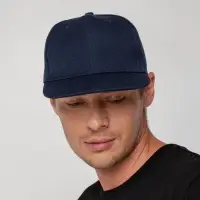 Бейсболка Snapback с прямым козырьком, темно-синяя