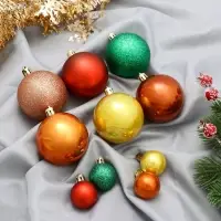 Ёлочные шары &laquo;Каникулы&raquo;, d=6 и 2.5 см, набор 21 шт., яркое ассорти, мишура 1 м, МИКС