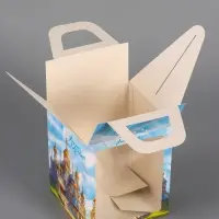 Коробка подарочная пасхальная с окном &laquo;Русский Храм&raquo;, 15&times;15&times;18 см