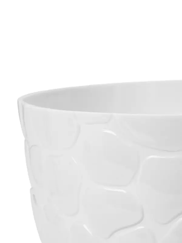 Горшок для цветов с поддоном IDEA &laquo;Камни&raquo;, 4.8 л, пластик, белый