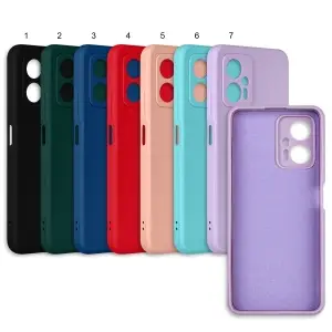 Чехол для Xiaomi Poco X4 цветной силикон