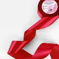 Лента атласная, 50 мм, 23&plusmn;1 м, красная №33