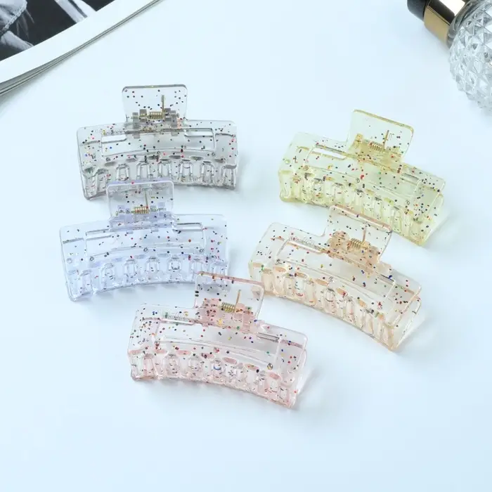 Краб для волос Краб для волос "Айлин" прямой, 6,5 см, микс