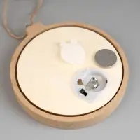 Ёлочная игрушка &laquo;Шар со снеговиками&raquo;, 10.5&times;10.5&times;1.5 см, от батареек, свечение тёплое белое